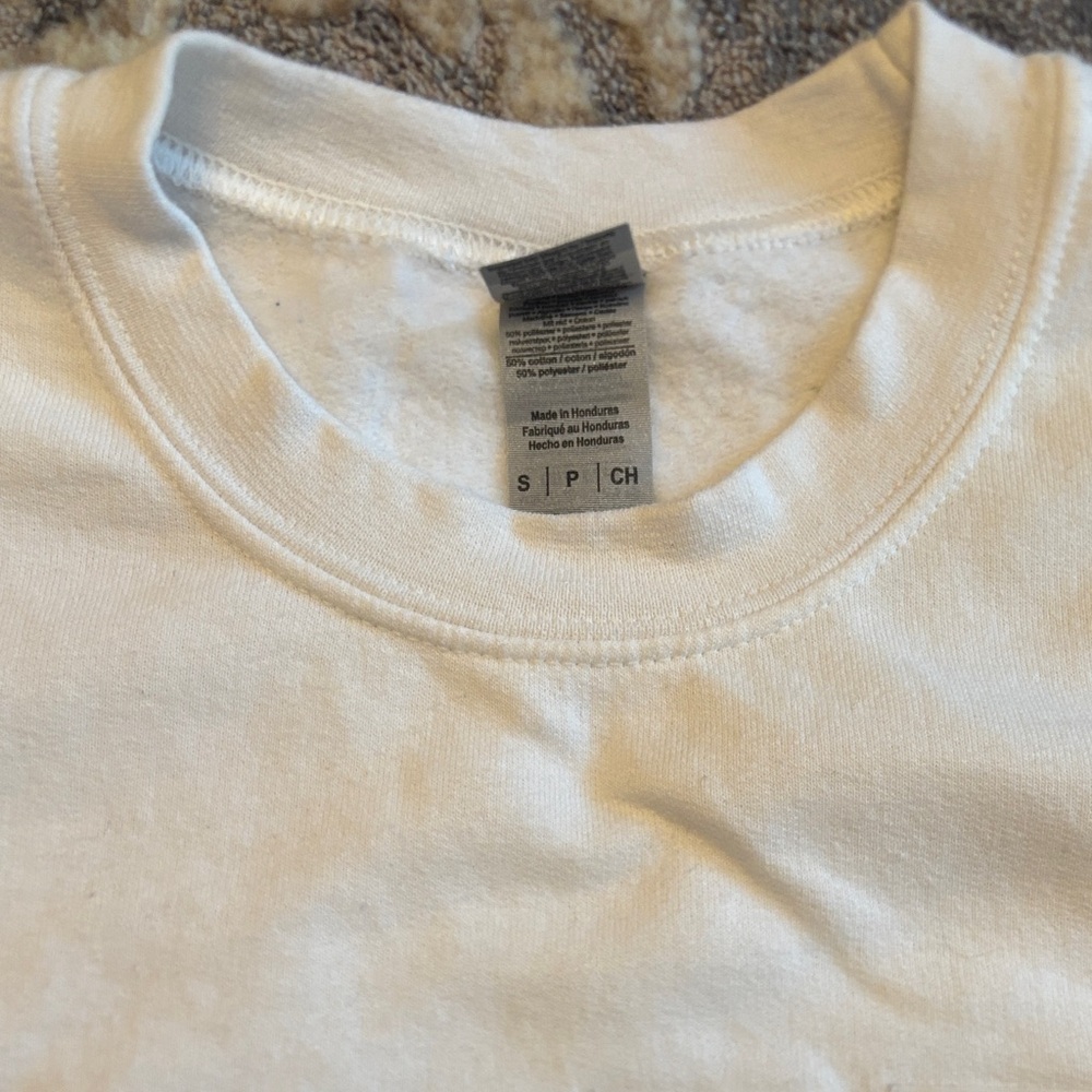Unisex Nike Superman White Crewneck Sweater with Blue Accents Size Small - Picture 2 of 4